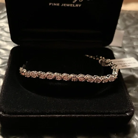 Sold- Diamond Bracelet (1/2 ct. t.w.) in Sterling Silver - Picture 5 of 7